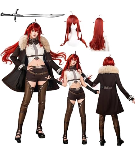 Amazon.co.jp: Plazhen 無職転生 コスプレ エリス コスプレ衣装 戦闘服