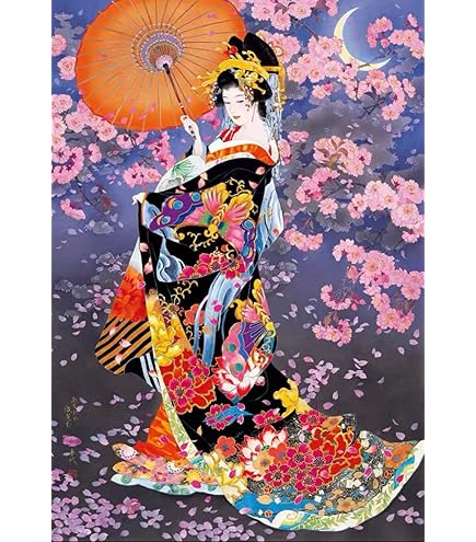 Amazon | Weiniuniu5Dダイヤモンド塗装キット日本の美しい花魁女人気