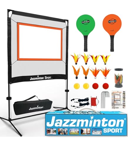 パドルボールゲーム ジャズミントン デラックス 屋内 屋外ゲーム Amazon.co.jp: パドルボールゲーム ジャズミントンデラックス