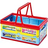 スケーター(Skater) 折りたたみ 収納ボックス おもちゃ箱 ハンドル付き 積み重ねバスケット プラレール 38x25x19.5cm BWOT13-A