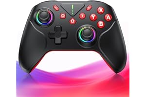Switch 2 コントローラー Switch1/2代対応 スイッチ コントローラー ダブルホール機能 TURBO連射 マクロ機能 背面ボタン付き 9色RGBライト 1000mAh大容量 Bluetooth 無線接続 ジャイロセンサー搭載 4階段HD振動 プロコン Switch全世代に対応 Android/IOS/PCにも対応 日本語取扱説明書付き 黒