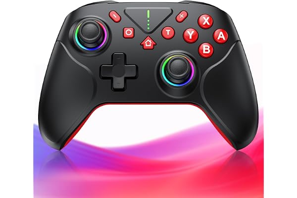 Switch 2 コントローラー Switch1/2代対応 スイッチ コントローラー ダブルホール機能 TURBO連射 マクロ機能 背面ボタン付き 9色RGBライト 1000mAh大容量 Bluetooth 無線接続 ジャイロセンサー搭載 4階段HD振動 プロコン Switch全世代に対応 Android/IOS/PCにも対応 日本語取扱説明書付き 黒