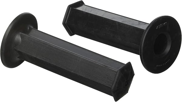 キジマ(Kijima) バイクパーツ グリップ 六角(ヘキサゴン) ラバー製 130mm φ22.2mm 非貫通タイプ 汎用 ブラック 201-193 - 1