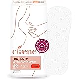 Claene Organic Cotton Panty Liners, Unscented,Thin, Cruelty-Free, Daily, Breathable, Light Incontinence, Natural Pantiliners,