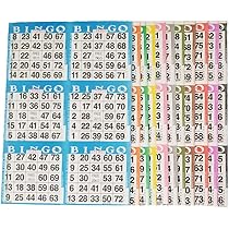 Amazon.co.jp: ビンゴペーパーゲームカード - 1カード - 10