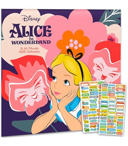 Amazon | 2024 ディズニー 不思議の国のアリス 壁掛けカレンダー