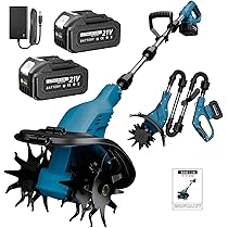 業界初 分段式 家庭用 耕運機 900W 強力パワー 軽量 簡単操作 初心者向け Amazon | 耕運機 家庭用 電動耕うん機 コードレス充電式 850W