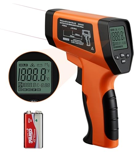 50:1 Infrared Thermometer Gun -58°F To 1796°F With Thermocouple Probe & Humidity Sensor
