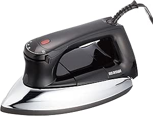 Amazon アイリスオーヤマ ドライアイロン コード付 最短30秒スピード立上 フッ素加工 温度調節 80 210 ブラック Pdir 01f B アイリスオーヤマ Iris Ohyama スチームアイロン