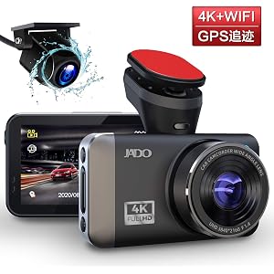 JADO ドライブレコーダー 前後カメラ 4K Ultra HD WIFI SONY415製CMOSセンサー 32GB…
