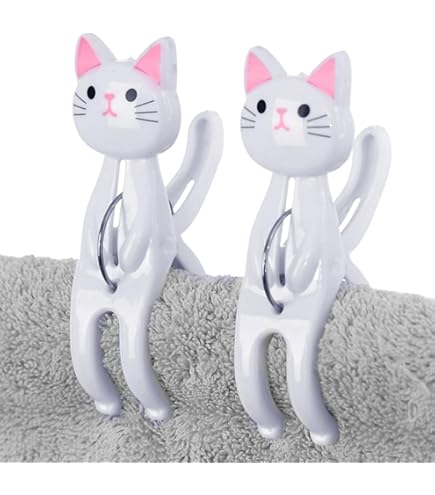 Amazon.co.jp : 洗濯バサミ 猫 洗濯ばさみ【4個セット】 布団ばさみ 猫