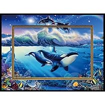Amazon.co.jp: 絵画 ラッセン ビッグアート「ブルーワールド2（M