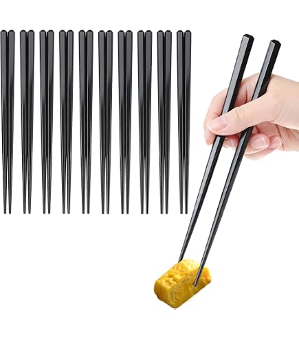 Amazon｜大黒工業 六角 箸 23cm 黒 10膳セット 業務用 リユース SPS