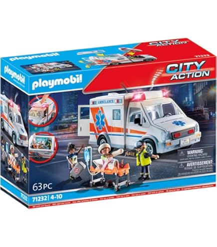 Amazon.co.jp: Playmobil プレイモービル レスキュー はしご消防車