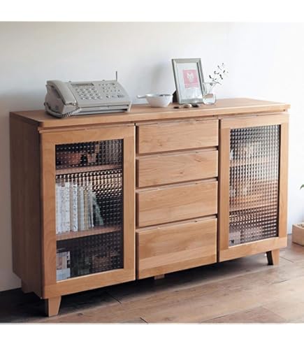 Amazon｜ISSEIKI サイドボード 幅120cm ナチュラル木製 ERIS 120 SB