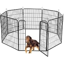 Amazon | YumeTail ペットサークル 大型犬用 折りたたみ式 メタル