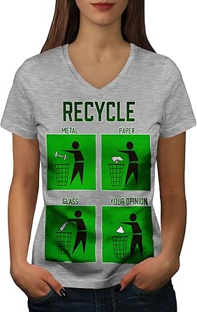 Amazon Wellcoda リサイクル 攻撃 おもしろいです 婦人向け S 2xl リンガーtシャツ Tシャツ カットソー 通販