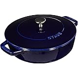 staub ストウブ 「 ブレイザー ソテーパン グランブルー 24cm 」 両手 鋳物 ホーロー 鍋 浅型 すき焼き IH対応 【日本正規販売品】 Braiser 40511-477