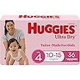 Huggies Ultra Dry Nappies Girls Size 4 (10-15kg) 36 Count