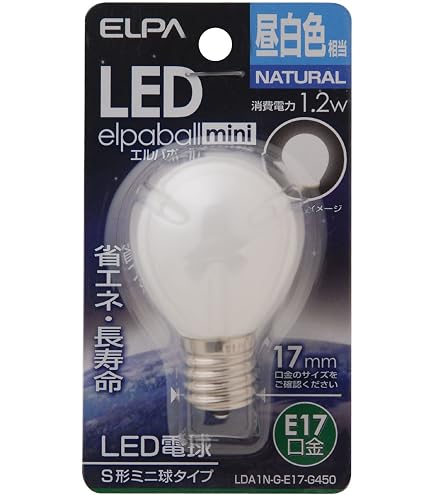 Amazon | ELPA エルパ LED電球S形E17 電球色 屋内用 省エネタイプ