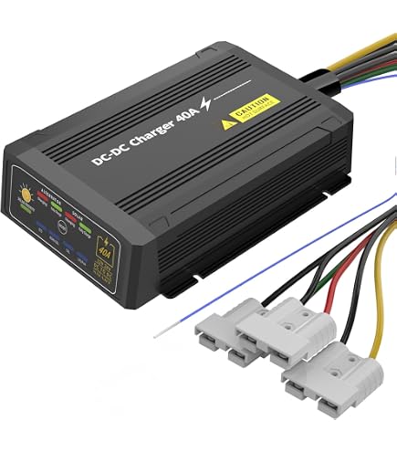 Renogy DC-DC 12V 40A Battery Charger, Traveling Charger, 12V