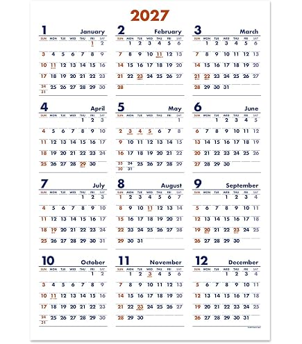 Amazon | 九十九商会 2026年 壁掛け 月めくり カレンダーB2 ONE YEAR