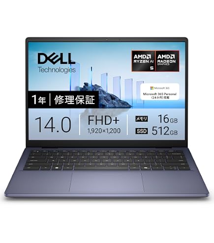 Amazon.co.jp: Dell 16 ノートパソコン DC16250 Intel Core 7-150U