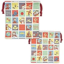 Amazon.co.jp: おさるのジョージ 巾着（ジョージ／カラーブロック） CG