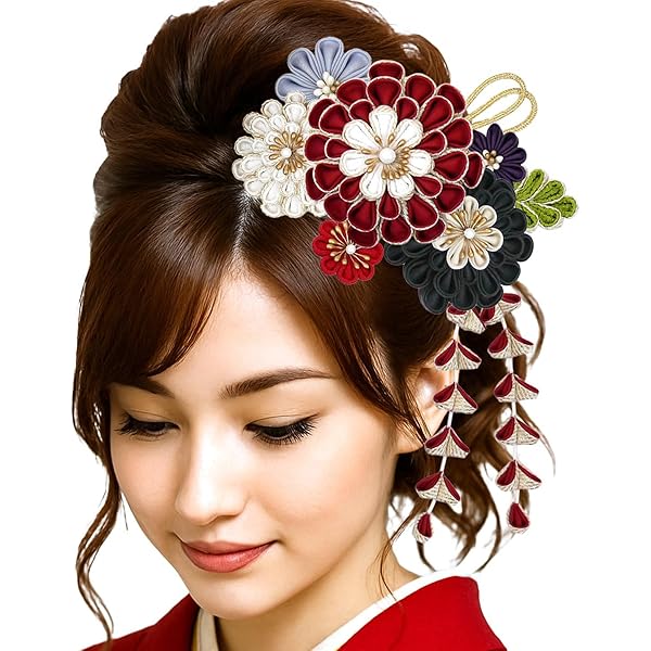 つまみ細工　髪飾り　卒業式　成人式　和装小物 髪飾り つまみ細工 成人式 卒業式 袴 和装 振袖| きもの館 創美苑