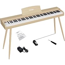 Amazon | IKTMI 電子ピアノ 88鍵盤 木製 キーボード 88鍵ピアノ ペダル