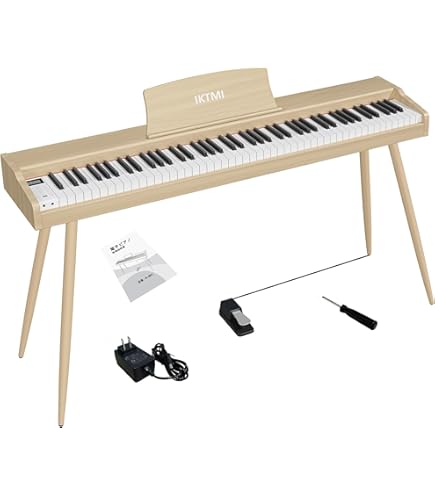 IKTMI 88鍵デジタルピアノ オークベージュ Amazon.co.jp: IKTMI 電子ピアノ 88鍵盤 木製 88鍵 電子ピアノ