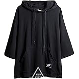 Hisitosa Tシャツ メンズ おおきいサイズ パーカー 七分袖 半袖 無地 ゆったり カジュアル オシャレ かっこいい スポーツ