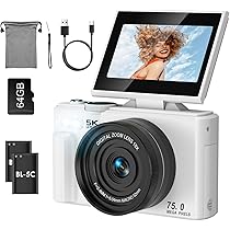 ☘️大特価☘️デジカメ 5K デジタル 5K録画 7500万画素 デジタルカメラ Amazon | デジカメ 5K 7500万画素 Wi-Fi機能 デジタル 18倍