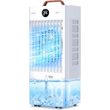 即日発送⭐︎冷風機 冷風扇 水冷式 パワフル送風 6L大容量 タイマー付