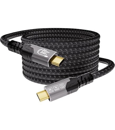 Amazon.co.jp: 8K 光ファイバー USB-Cケーブル 15M、10Gbps USB 3.2