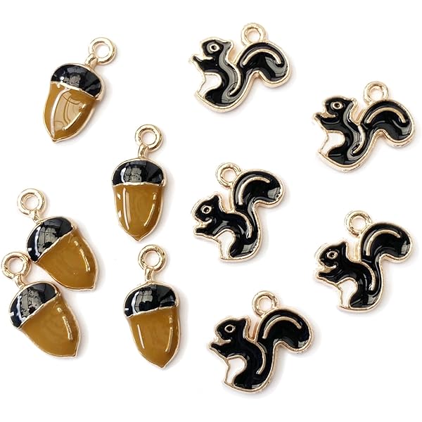 Amazon.co.jp: [ストアーズクラブ] 4個 木のどんぐりチャーム