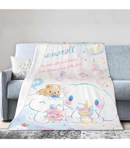 Amazon｜シナモロール 毛布 かわいい ひざ掛け 夏用 おしゃれ ソファー