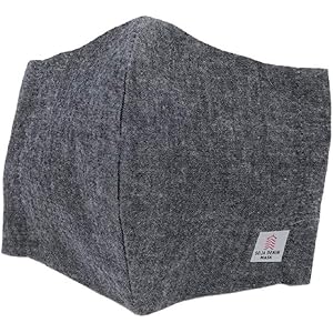 総社デニムマスク (グレー(夏モデル), 中) 日本製 洗える 夏用 冷感 個包装 涼しい 清涼 立体構造 快適 クール 総社市 涼しい 清涼