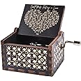 VACTER Can't Help Falling in Love Wood Music Box, Antique Engraved Musical Boxes Case for Love One Wooden Music Box - Gifts f