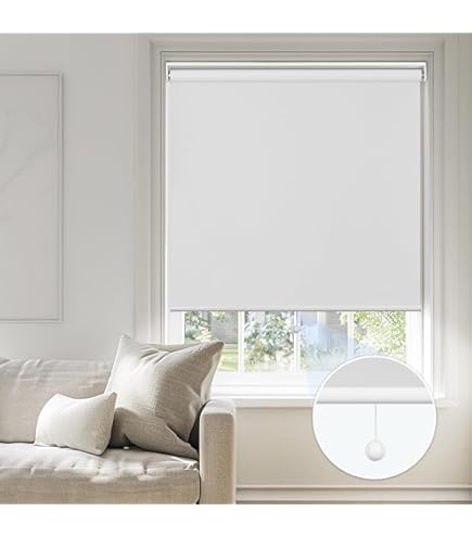 ロールスクリーン 120 x 190 cm 断熱 防水 UVカット ブラインド 昼夜用ブラインドカーテン 取り付け簡単 リビング 寝
