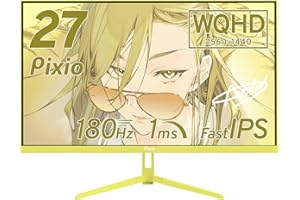 Pixio PX278 WAVE Yellow ゲーミングモニター 27インチ 180Hz WQHD イエロー 2年保証 かわいい
