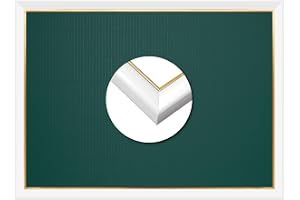 エポック社 【日本製】 木製 パズルフレーム ウッディーパネルエクセレント ゴールドライン 金モール仕様 シャインホワイト (38×53cm) (パネルNo.5-B) 掛ヒモ 点数券付き セルカバーUVカット仕様 パズル Frame 額縁