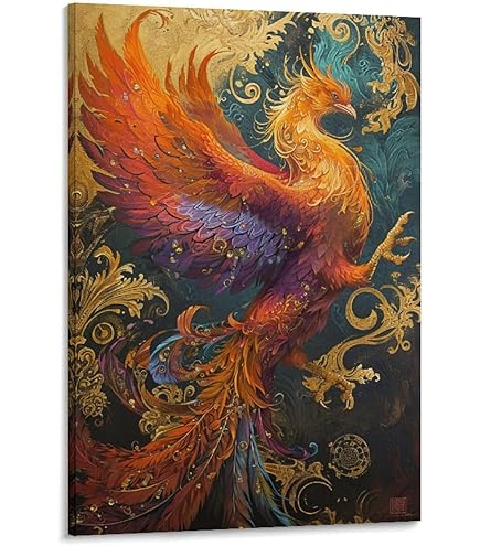 Amazon.co.jp: BiblioArt Series 葛飾北斎『八方睨み鳳凰図』 A5