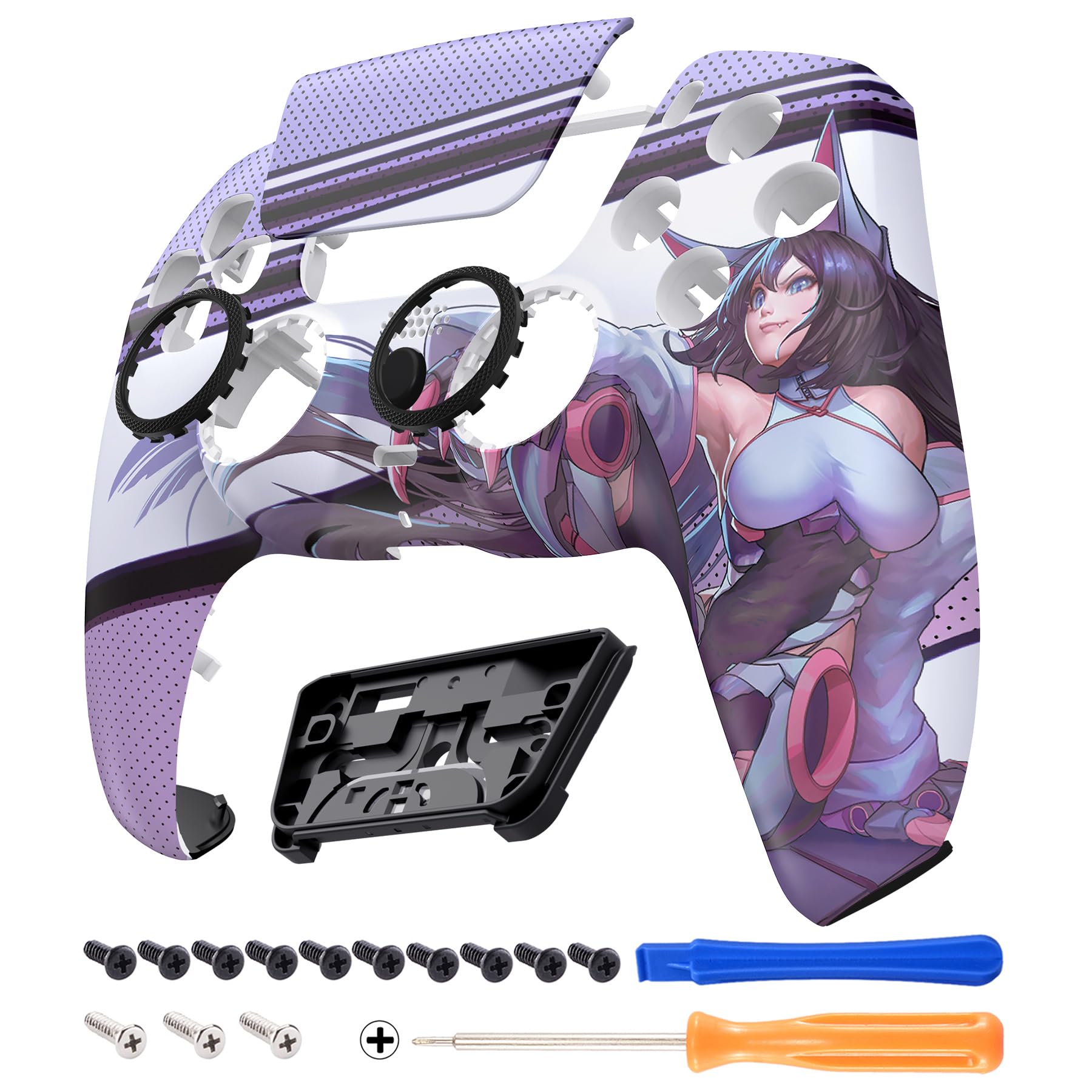 eXtremeRate Replacement Housing Shell Touchpad Cover for LUNA PS5 Controller (BDM-010 & BDM-020 & BDM-030 & BDM-040) Compatible with Front Shell and Touchpad Patterns PS5 Controller - 1