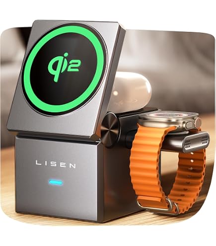 LISEN 3in1 ワイヤレス充電器 マグセーフ 折り畳み式 充電スタンド