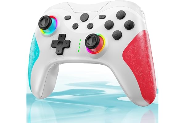 Switch コントローラー Switch 2 TURBO連射機能 スイッチ コントローラー 20時間連続使用 マクロ機能 【2026革新モデル】 | 1000mAh大容量 背面ボタン付き 9色RGBライトBluetooth 無線接続 ジャイロセンサー搭載 4階段HD振動 スリープ解除 プロコン Switch/Lite/OLEDに対応 Android/IOS/PCにも対応 日本語取扱説明書付き