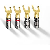 Amazon.co.jp: TUDOUZZZ Y ラグ端子 スピーカーターミナル 金メッキ
