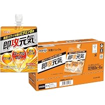 Amazon.co.jp: 明治 即攻元気ゼリー アミノ酸＆ローヤルゼリー 180g×6