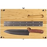 【FSC認証製品】良木工房(YOSHIKI) 竹製 キャンプ 包丁俎板セット まな板 包丁内蔵 収納袋付き 包丁まな板セット コンパクト アウトドア用(L) SDGs 脱プラ YK-KB1