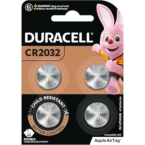 Duracell Specialty Lithium Coin CR2032, 4 Pack Batteries